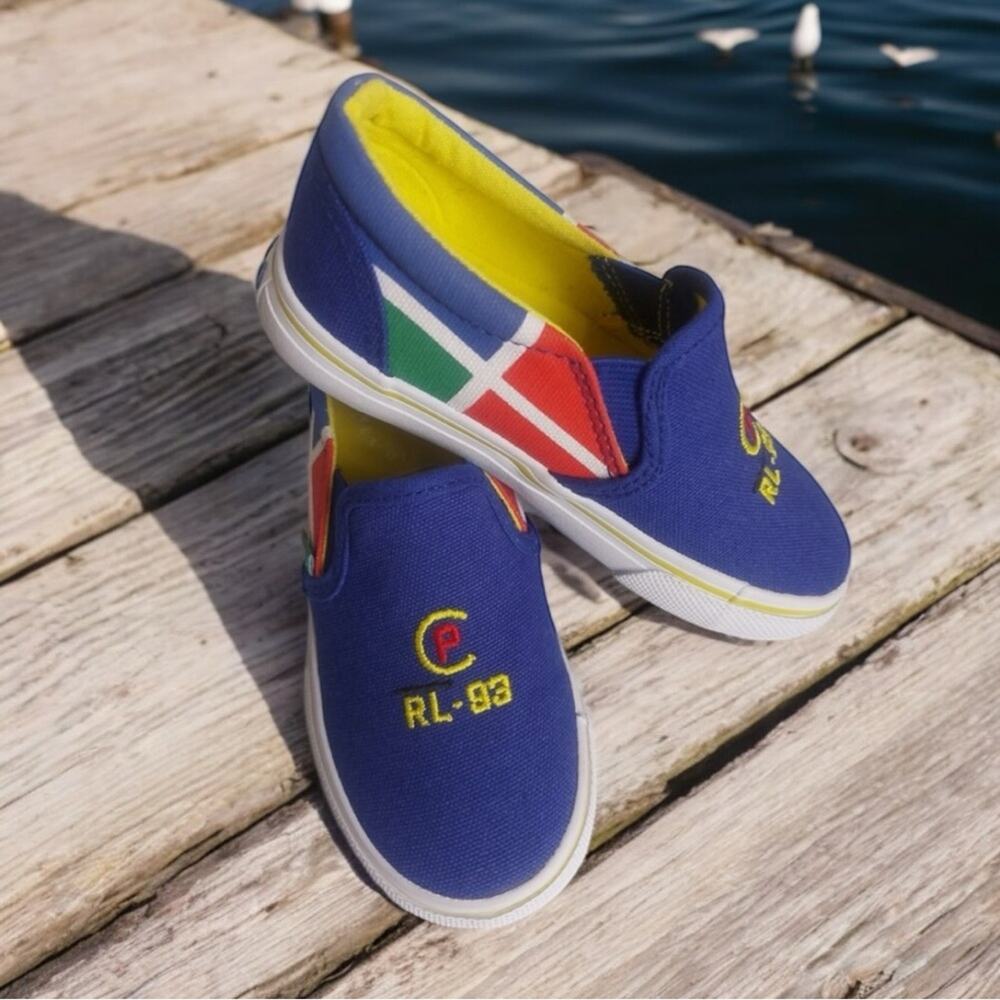 Polo Ralph Lauren Slip On Sneakers CP RL-93 Private Collection Youth Sz‎ 3